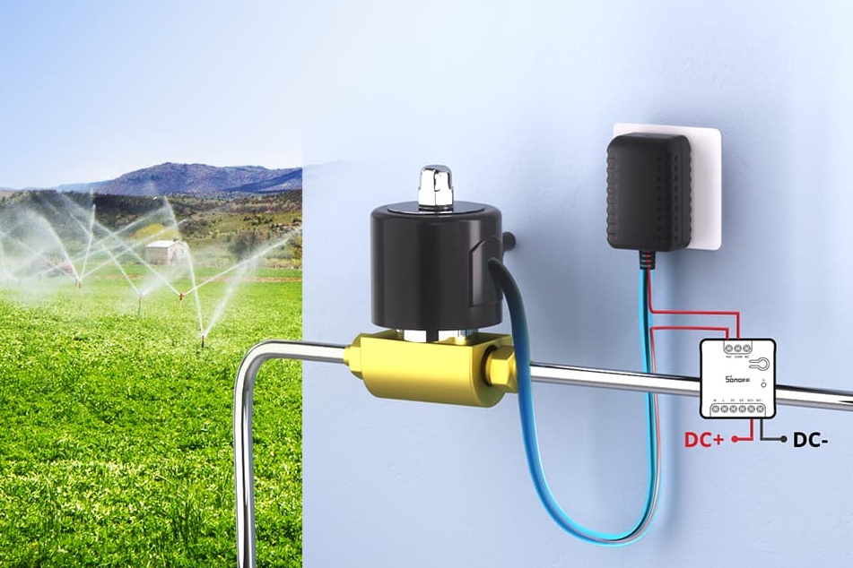 SONOFF MINI-D řízení ventilů a zavlažování