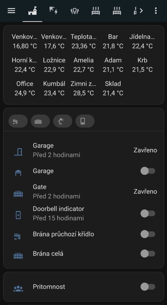 Home Assistant v mobilní aplikaci