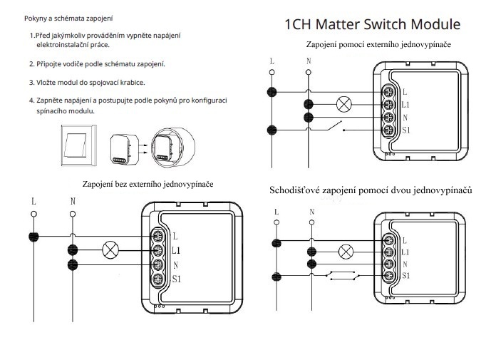 Schéma zapojení Mini Matter 1CH