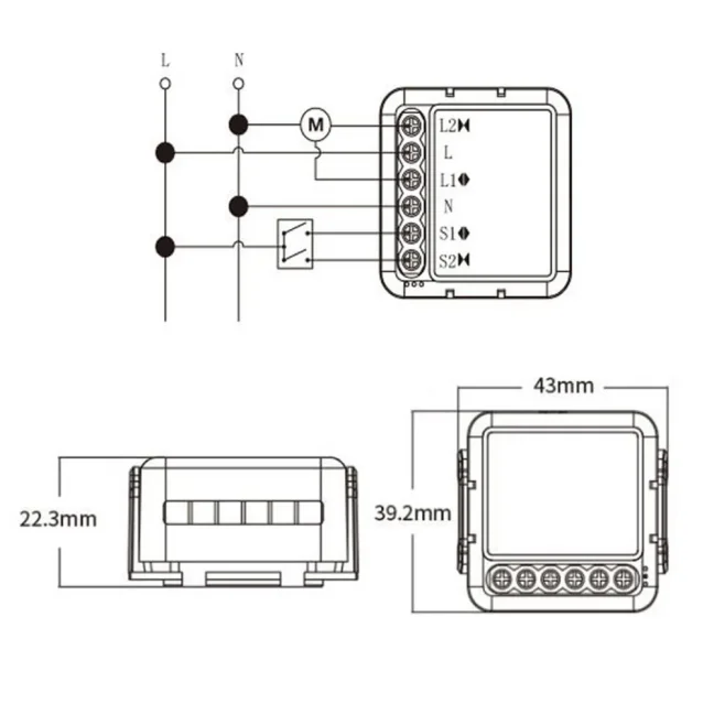 ZigBee Mini pro žaluzie/rolety Smartica MI05Z