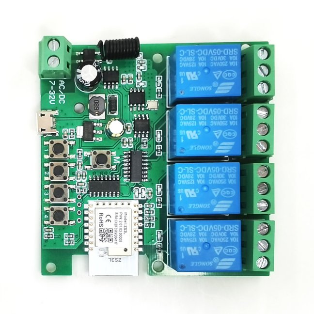 ZigBee 5V/7-32V + RF 4CH Smartica BS03Z