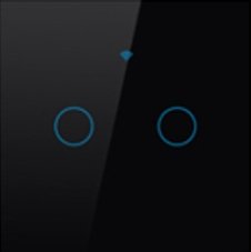 WiFi+RF vypínač černý 2CH s nulou i bez nuly Smartica VO08W