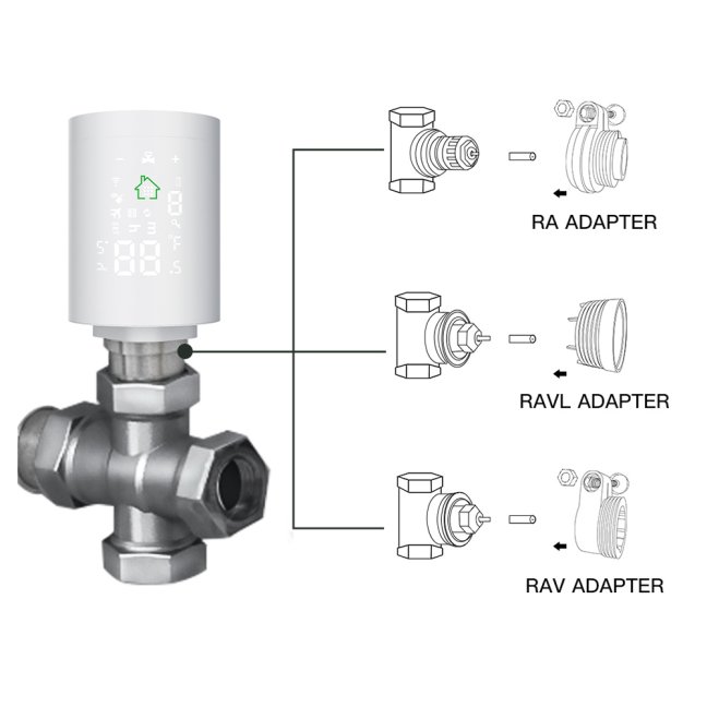 Sada 3x Termostatická Hlavice Smartica THY368