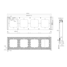 Sonoff Rámeček pro vypínač M5 80 čtyřnásobný