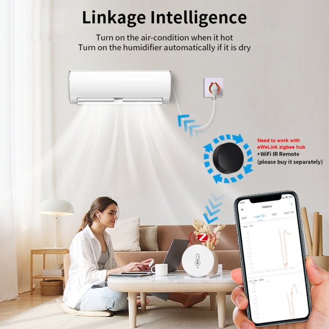 eWeLink ZigBee senzor teploty a vlhkosti