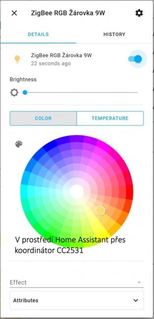 ZigBee RGBW Žárovka 10W Smartica OS01Z