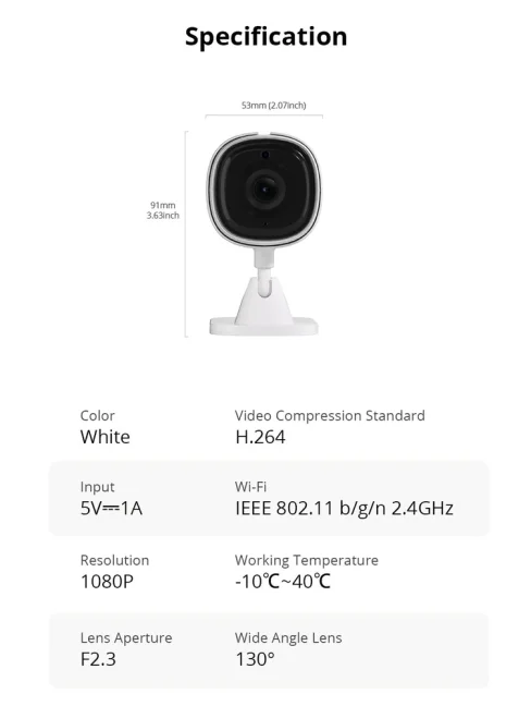Sonoff S-Cam 1080p