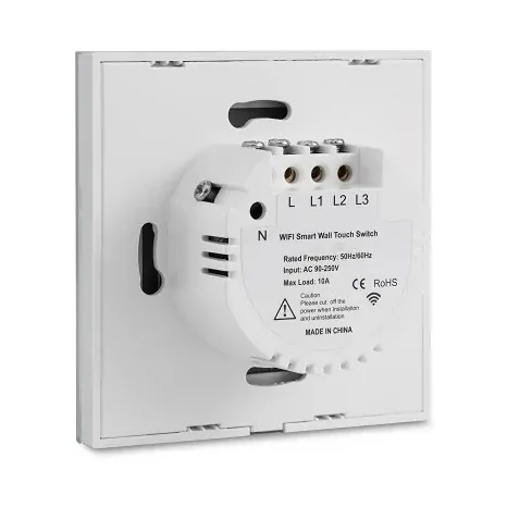 WiFi + RF vypínač biely 3CH s nulou i bez nuly Smartica VO12W