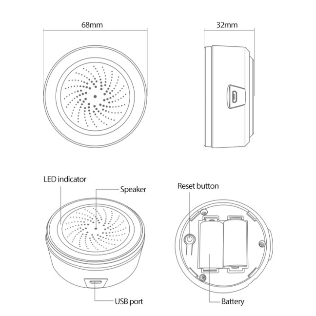 ZigBee Siréna Smartica SI01Z