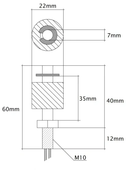 Plovákový senzor vodní hladiny 40x22mm
