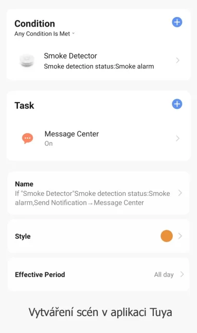 ZigBee Snímač Dymu Smartica SK01Z