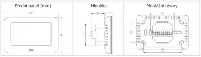 WiFi Termostat 16A Smartica TP01W