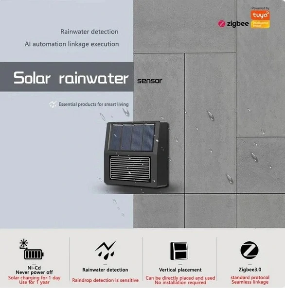 Zigbee solární senzor deště Tuya