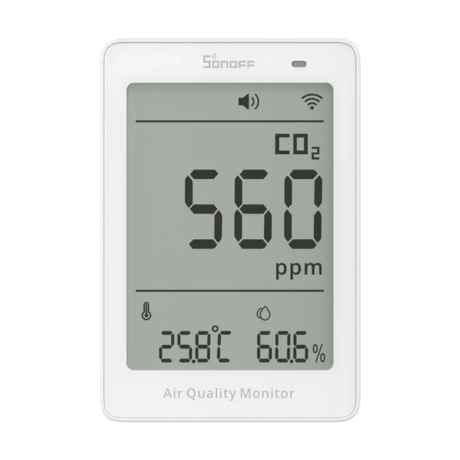 SONOFF AirGuard CO2 SAWF-08P – Wifi monitor kvality vzduchu