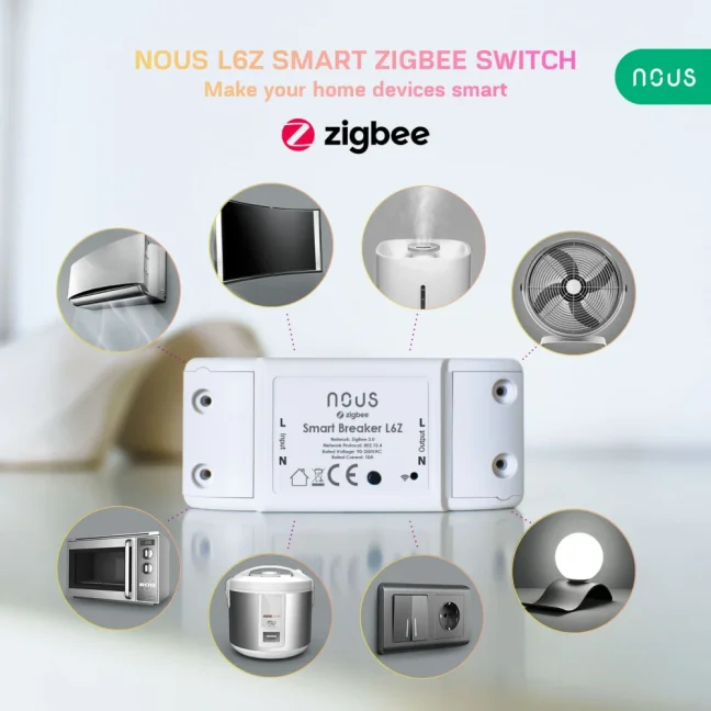 NOUS L6Z ZigBee basic s meraním spotreby energie