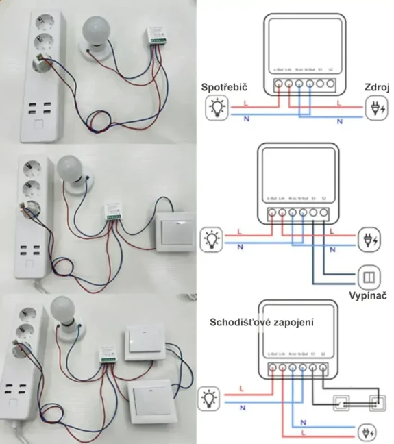 Wifi Mini 16A Smartica s měřením spotřeby MI06W