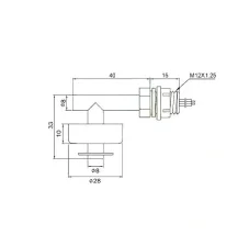 Plovákový senzor vodní hladiny, vodorovný