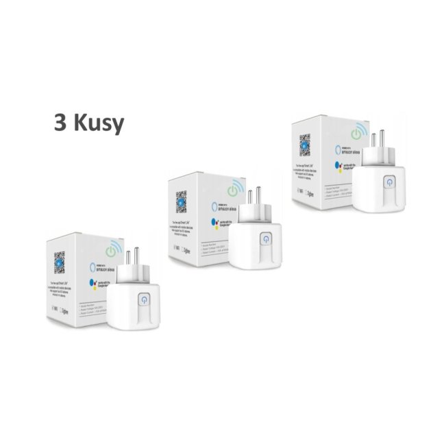 3x WiFi Zásuvka 20A s měřením spotřeby ZA06W
