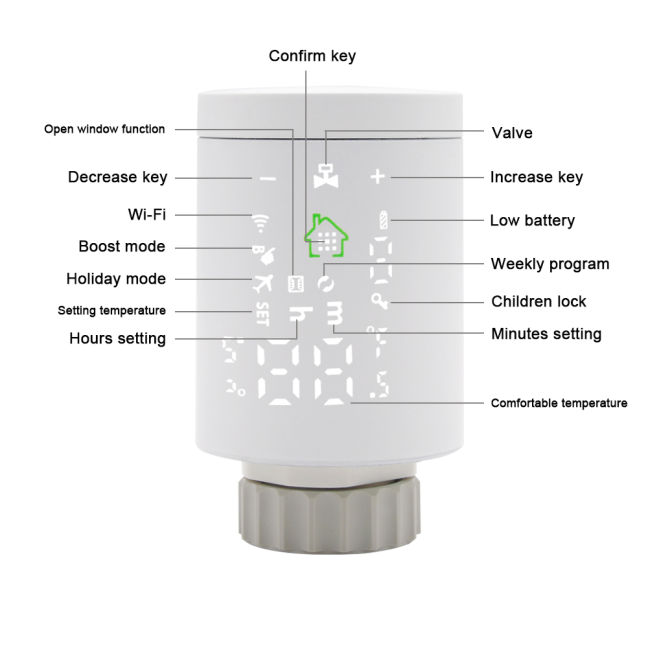 ZigBee Termostatická Hlavice Smartica THY368