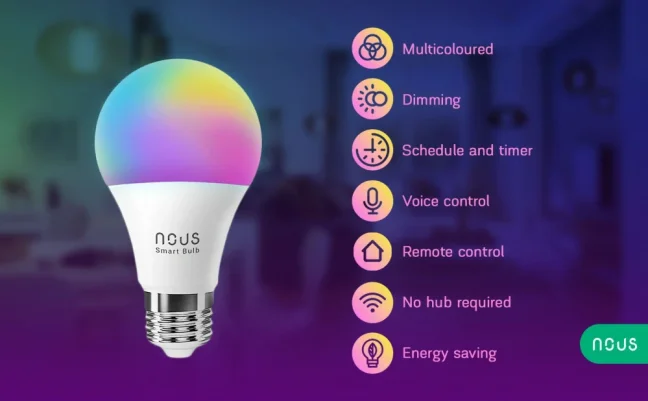 Nous P3 Tuya WiFi Matter žárovka RGB 9W E27 dvojbalení