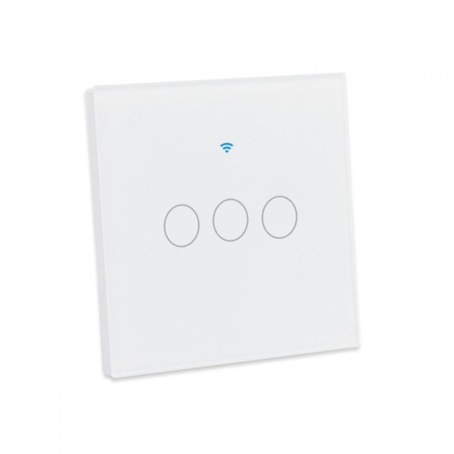 WiFi + RF vypínač biely 3CH s nulou i bez nuly Smartica VO12W