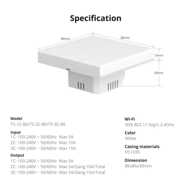 Sonoff TX Ultimate T5-4C-86