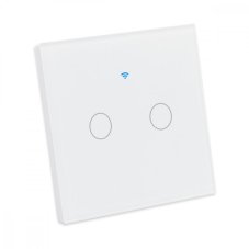 Dvoutlačítkový WiFi+RF vypínač černý- Tuya