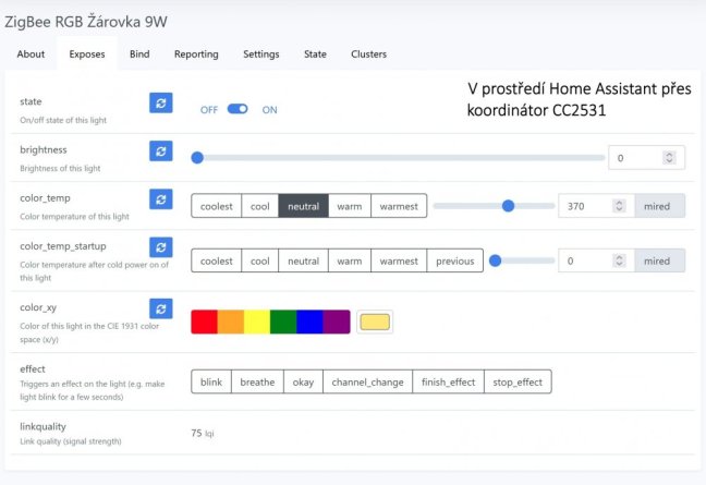 ZigBee RGBW žiarovka 10W Smartica OS01Z