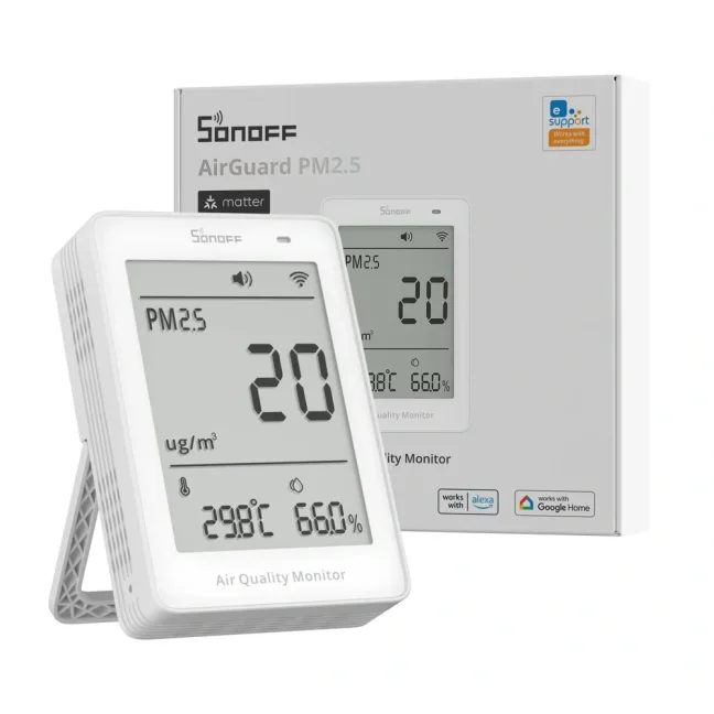 SONOFF AirGuard PM2.5/PM10 – SAWF-07P Monitor kvality vzduchu