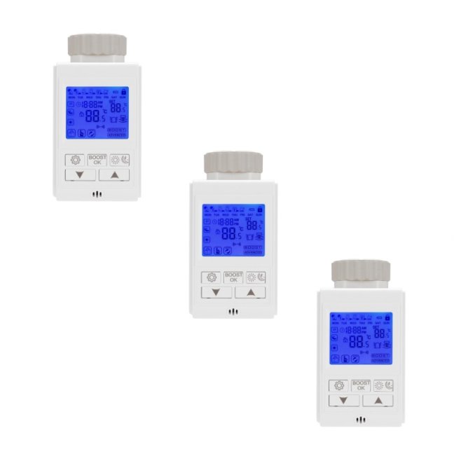Sada 3x ZigBee Termostatická Hlavica Smartica THY369