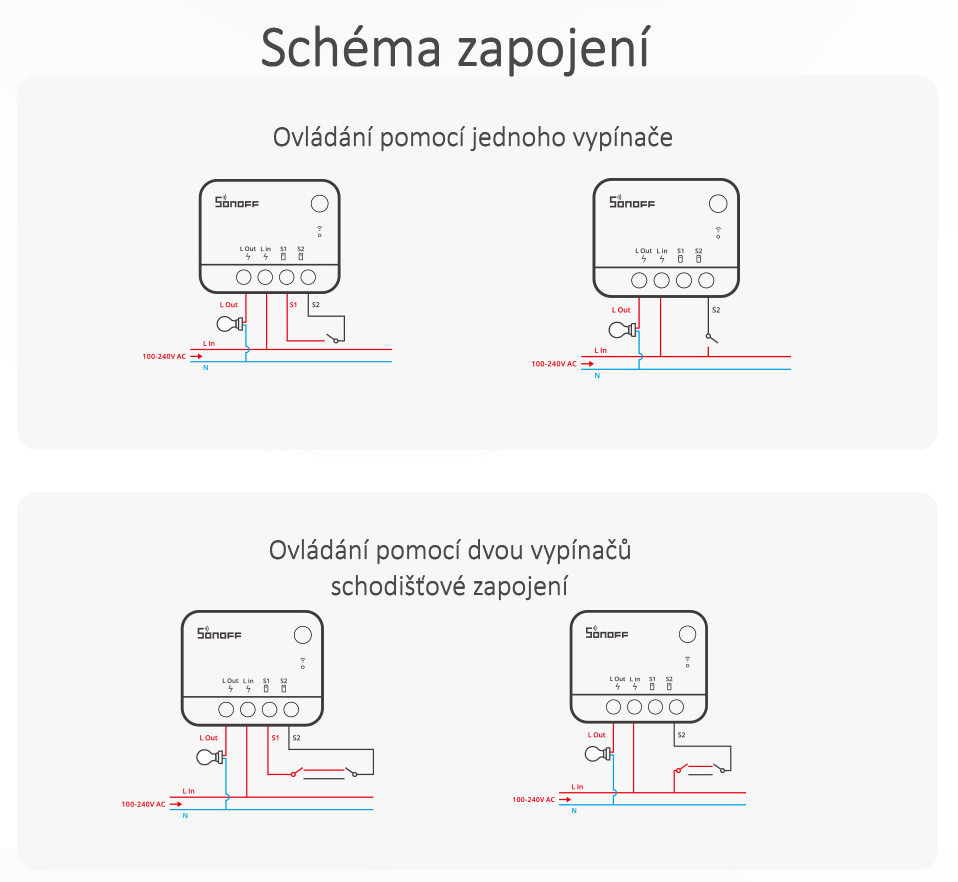 Zapojení spínače