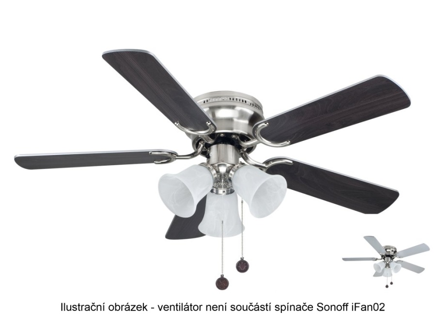 Sonoff iFan04-H ovladač stropního ventilátoru