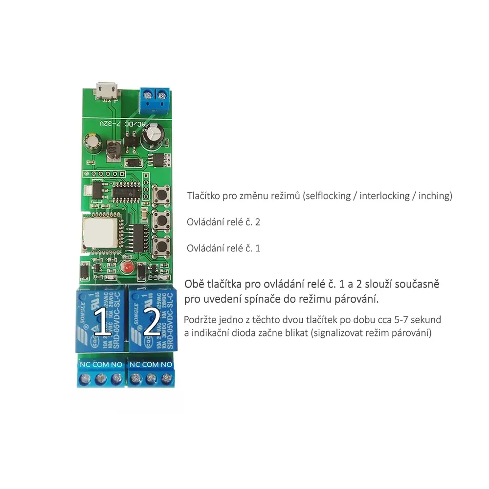 ZigBee 5V/7-32V + RF 2CH modul