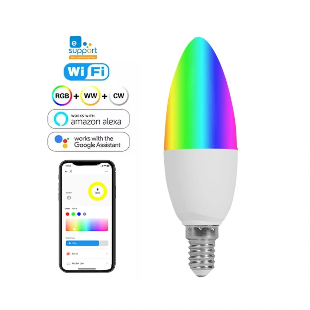Chytrá žárovka SmartWise s RGB a bílým světlem