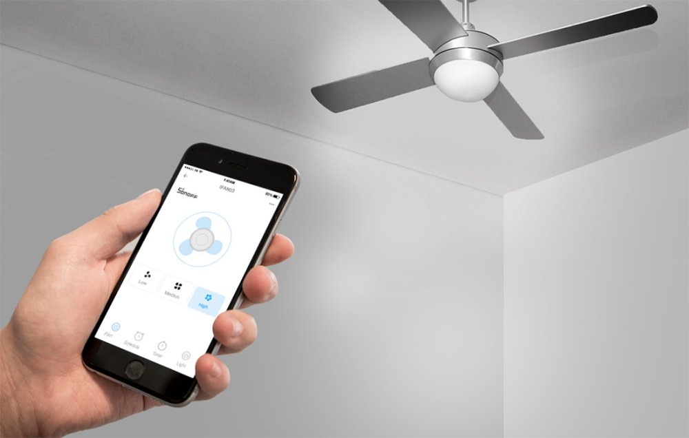 Ovládání ventilátoru v aplikaci eWeLink