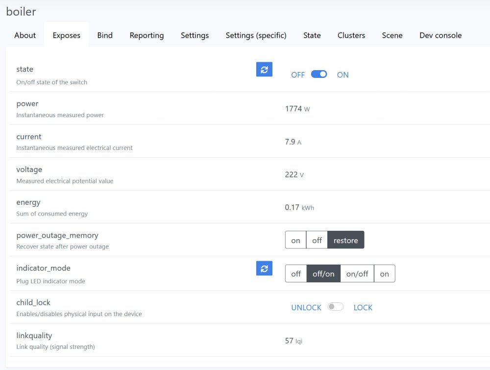 ZigBee zásuvka v Home Assistant