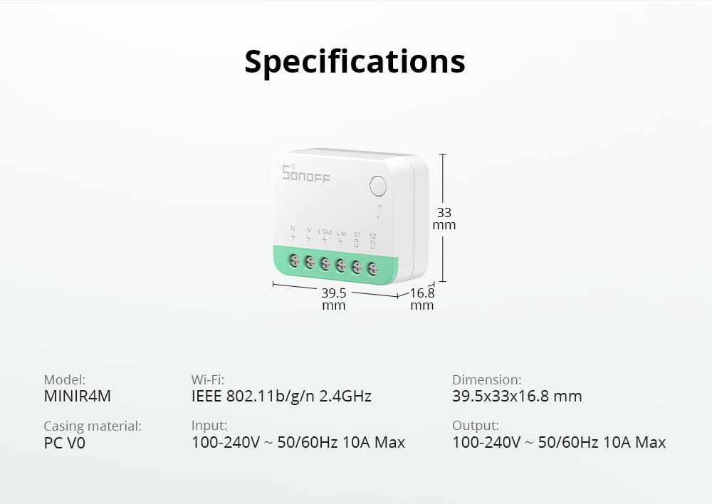 Sonoff MINIR4M – režim odpojení relé