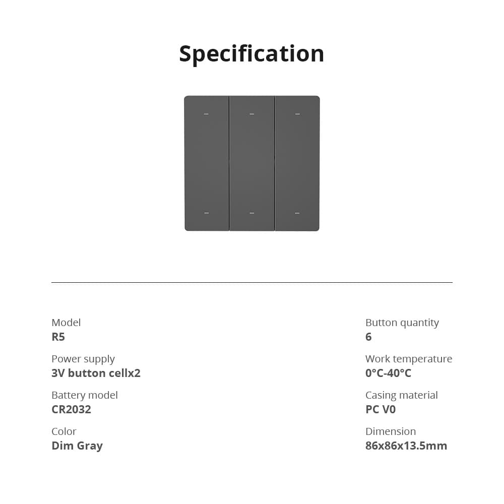 Specifikace Sonoff R5