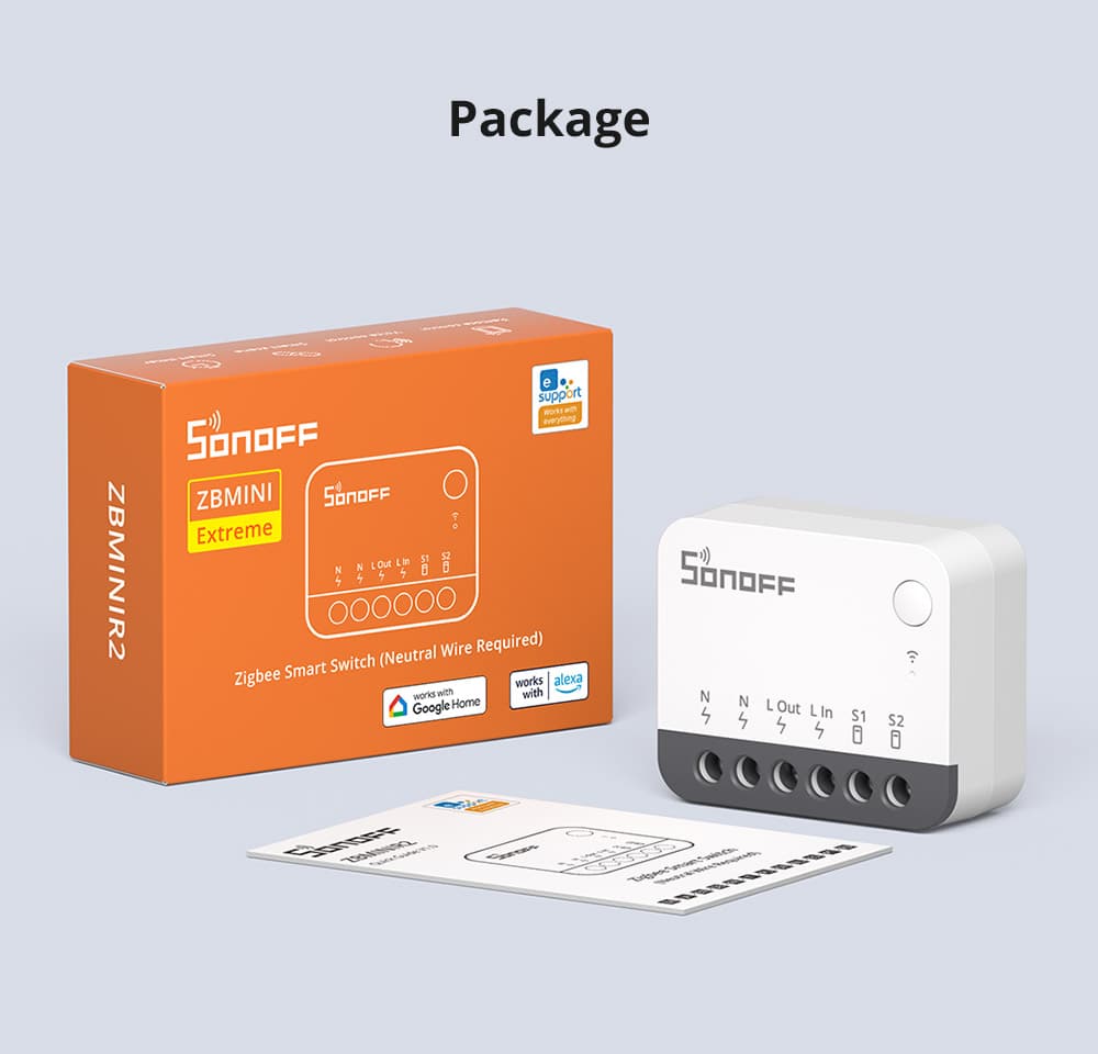 Obsah balení Sonoff ZigBee Mini R2