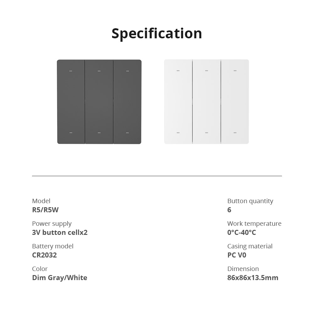 Specifikace Sonoff R5