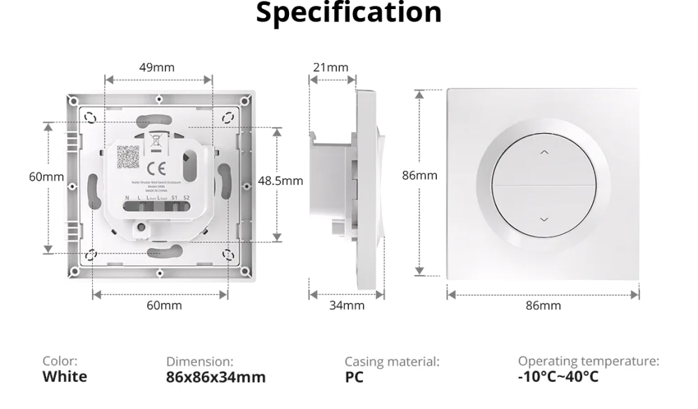 Schéma zapojení SONOFF ERBS s modulem MINI-RBS