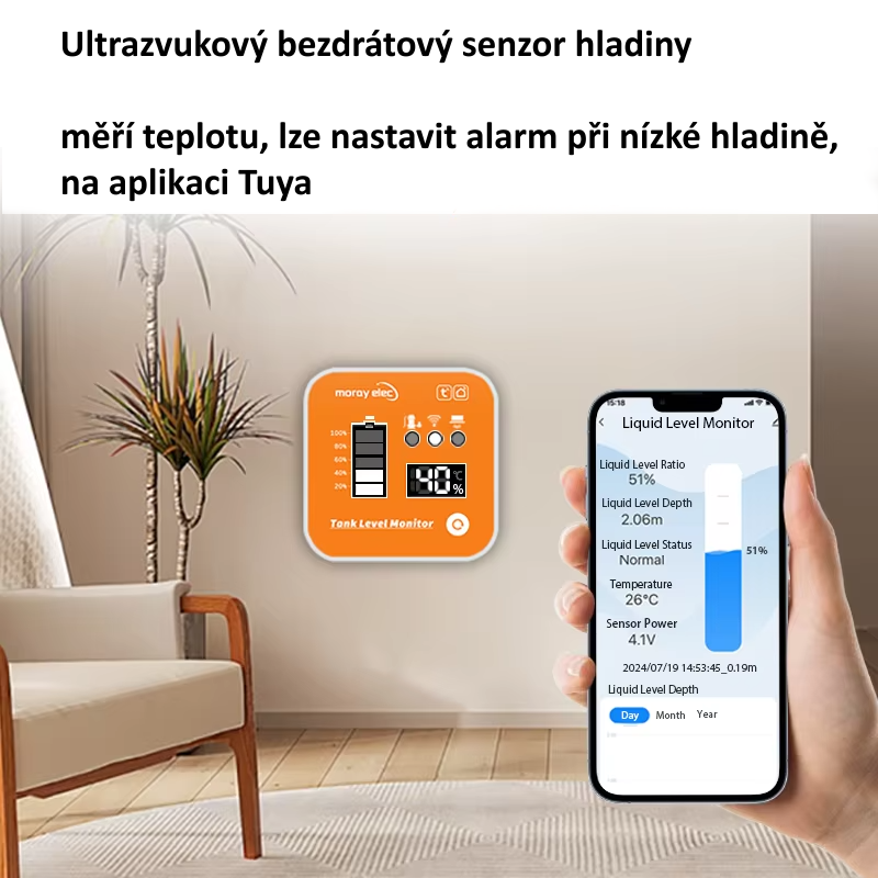 Chytrá automatizace — spuštění čerpadla při poklesu hladiny