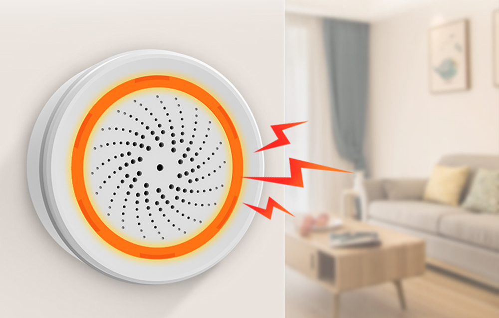 Svetelný a zvukový alarm sirény až 90 dB